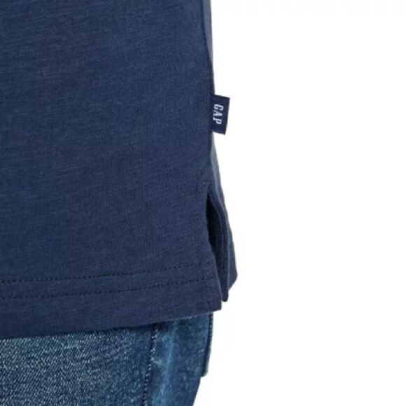 NEW Gap Mens Slub Henley Blue Shirt - Picture 6 of 9